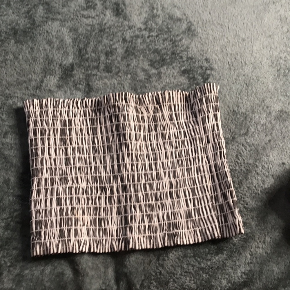 black ; white tube top - Picture 2 of 2